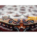 فرش بیضی طرح صبا زمینه کرم