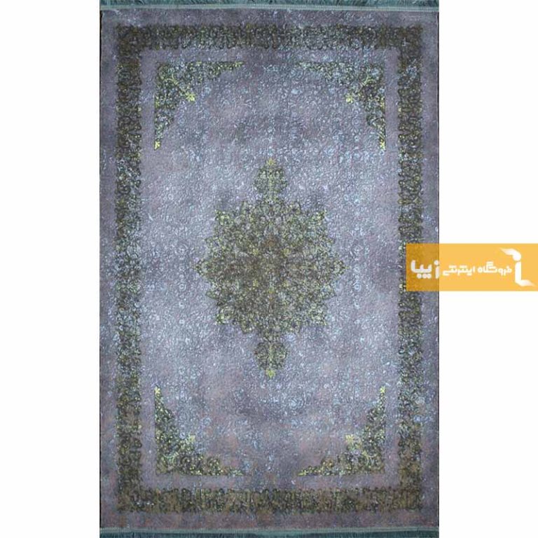 فرش طرح عقیق آبی زمینه سرمه ای