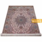 فرش طرح کوارتز زمینه صورتی