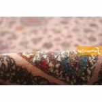 فرش طرح کوارتز زمینه صورتی