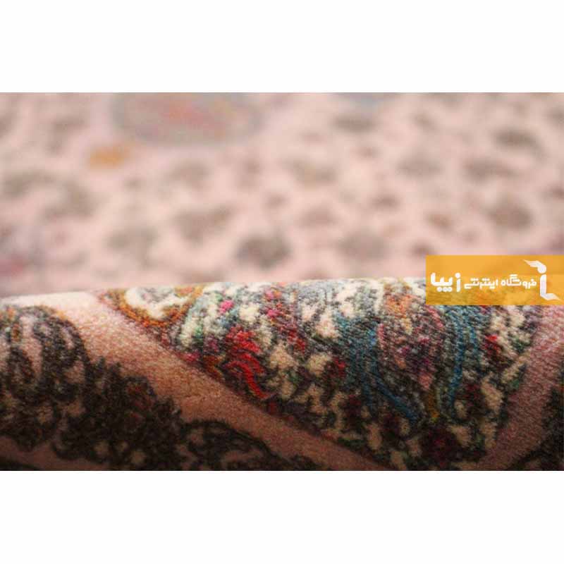 فرش طرح کوارتز زمینه صورتی