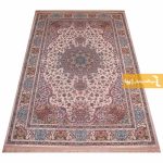 فرش طرح کوارتز زمینه صورتی