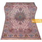 فرش طرح کوارتز زمینه صورتی