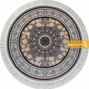فرش گرد طرح اصفهان زمینه فیلی