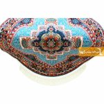 فرش گرد طرح ناردون زمینه آبی