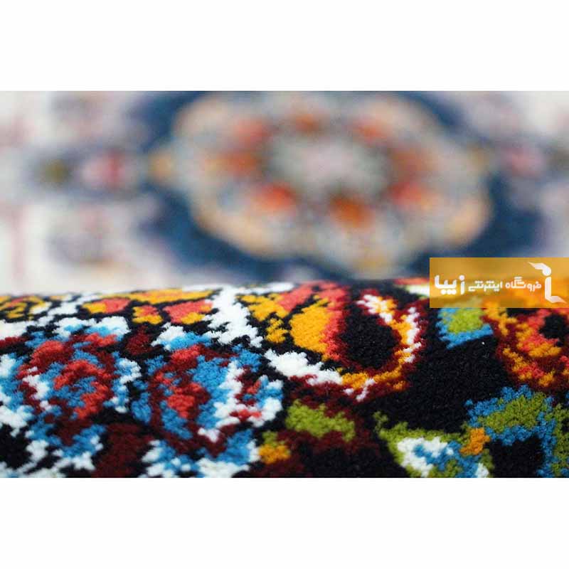 فرش گرد طرح ناردون زمینه فیلی