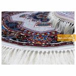 فرش گرد طرح ناردون زمینه فیلی