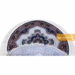 فرش گرد طرح ناردون زمینه فیلی