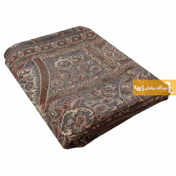 روفرشی مخمل طرح حوض نقره زمینه شکلاتی