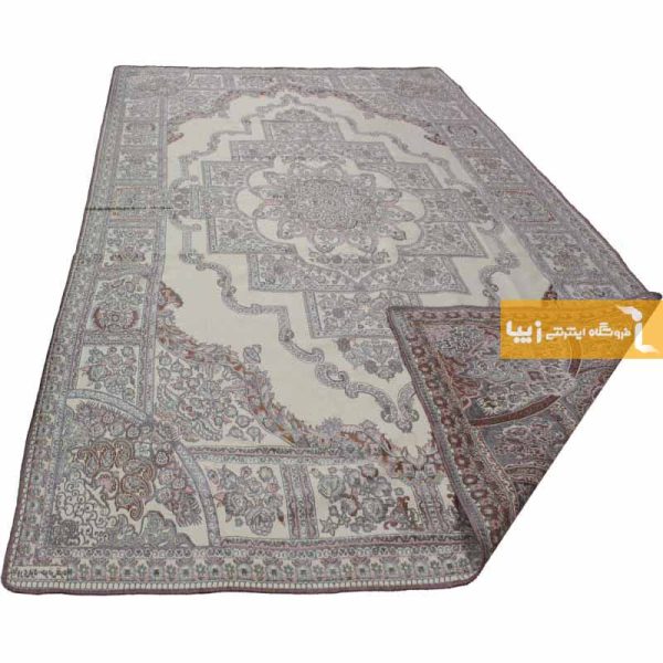 روفرشی مخمل طرح حوض نقره زمینه شکلاتی