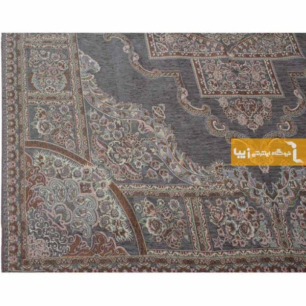 روفرشی مخمل طرح حوض نقره زمینه شکلاتی