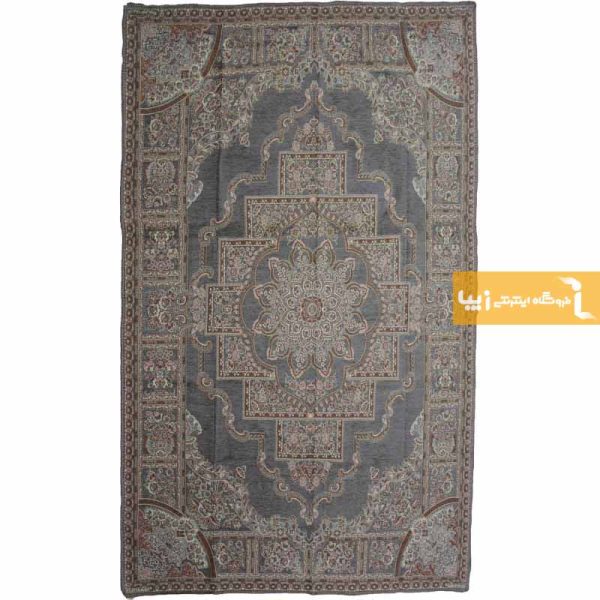روفرشی مخمل طرح حوض نقره زمینه شکلاتی