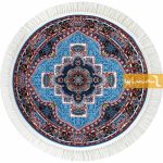 فرش گرد آبی طرح ناردون8
