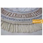 فرش گرد کرم طرح ماربل10