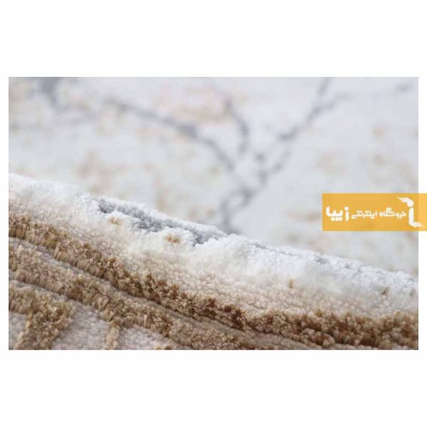 فرش گرد کرم طرح ماربل9
