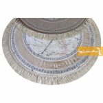 فرش گرد کرم طرح ماربل6