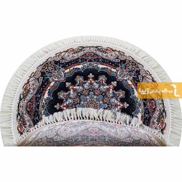 فرش گرد کرم طرح نیلا2