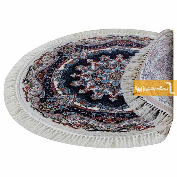 فرش گرد کرم طرح نیلا3