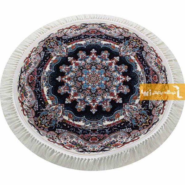 فرش گرد کرم طرح نیلا12