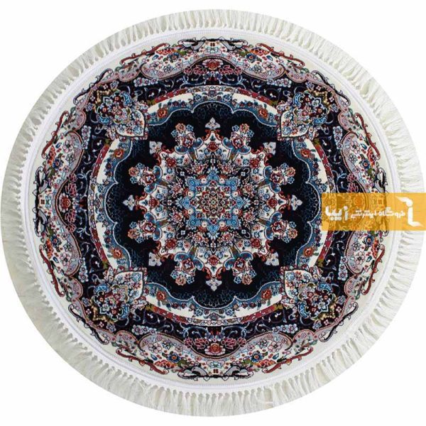 فرش گرد کرم طرح نیلا11