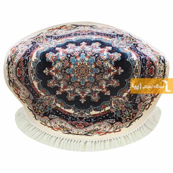 فرش گرد کرم طرح نیلا10