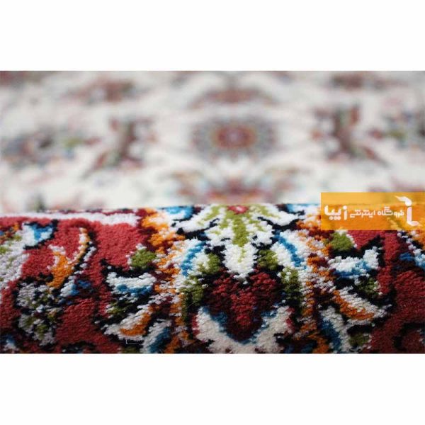 فرش گرد کرم طرح صبا4