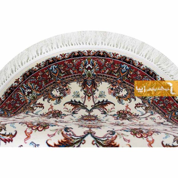 فرش گرد کرم طرح صبا8