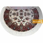 فرش گرد کرم طرح صبا5