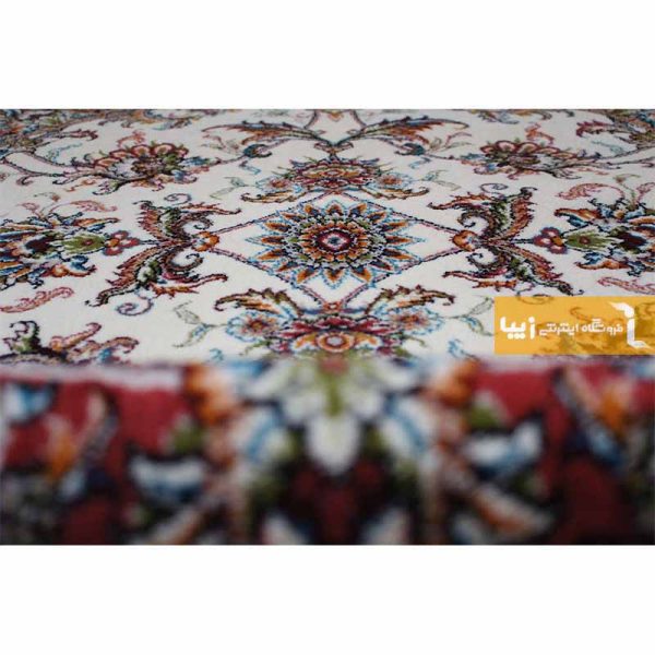 فرش گرد کرم طرح صبا3
