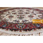 فرش گرد کرم طرح صبا12