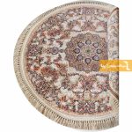 فرش گرد کرم طرح فردوس10
