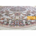 فرش گرد کرم طرح فردوس9