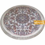 فرش گرد کرم طرح فردوس7