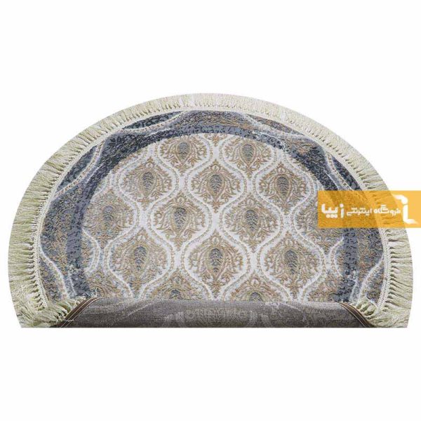 فرش گرد کرم طرح گندم11