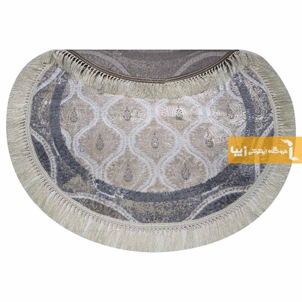 فرش گرد کرم طرح گندم2