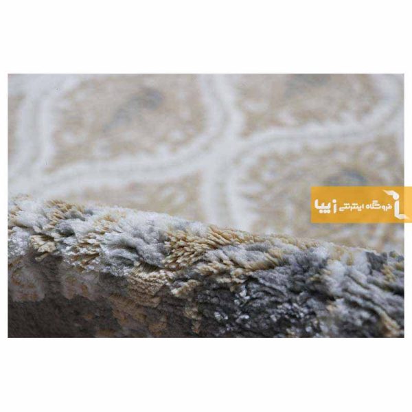 فرش گرد کرم طرح گندم5