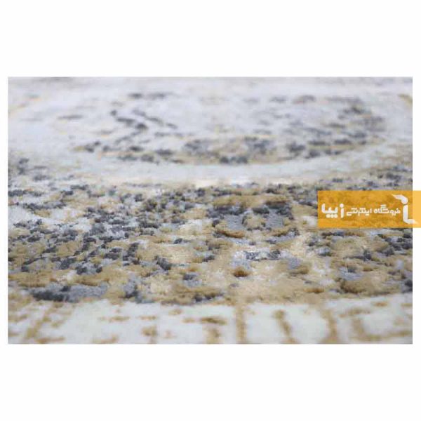 فرش گرد کرم طرح گلشن2