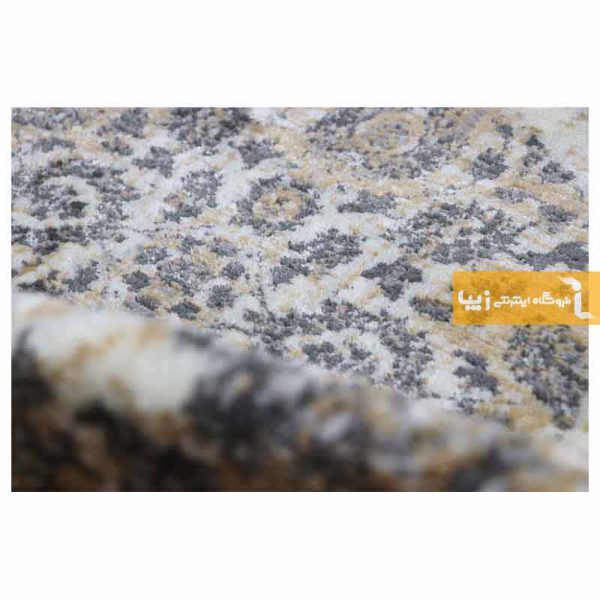 فرش گرد کرم طرح گلشن5