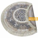 فرش گرد کرم طرح گلشن4