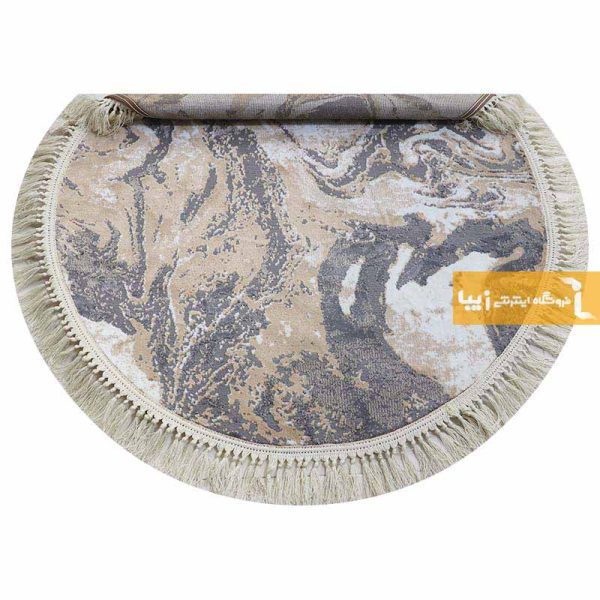 فرش گرد کرم طرح کویر13