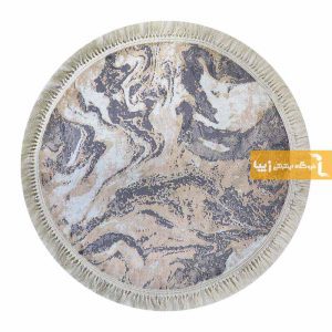 فرش گرد کرم طرح کویر8