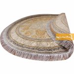 فرش گرد کرم طرح شاهکار3