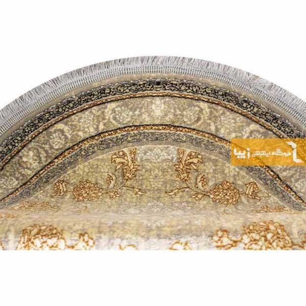 فرش گرد کرم طرح شاهکار11