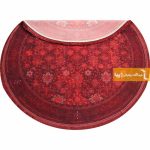 فرش گرد زرشکی طرح یاقوت2