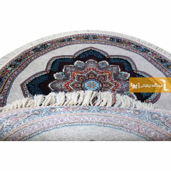 فرش گرد فیلی طرح باغ معلق4