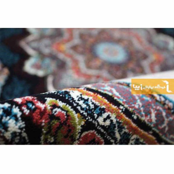فرش گرد فیلی طرح باغ معلق10
