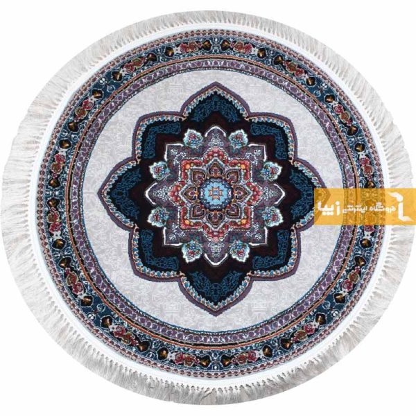 فرش گرد فیلی طرح باغ معلق9