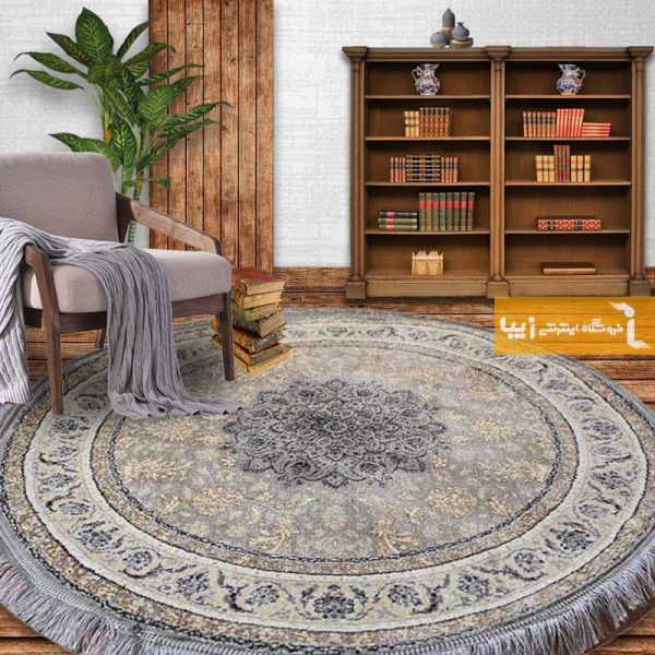 فرش گرد قیلی طرح شاهکار1