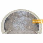 فرش گرد طوسی طرح درباری8