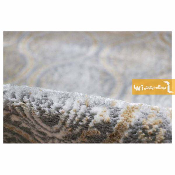 فرش گرد طوسی طرح درباری13
